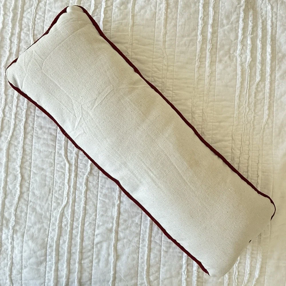 Christmas Pillow Lumbar Cottage  Handmade 
